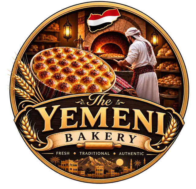 The Yemeni Bakery's traditional baker and oven logo